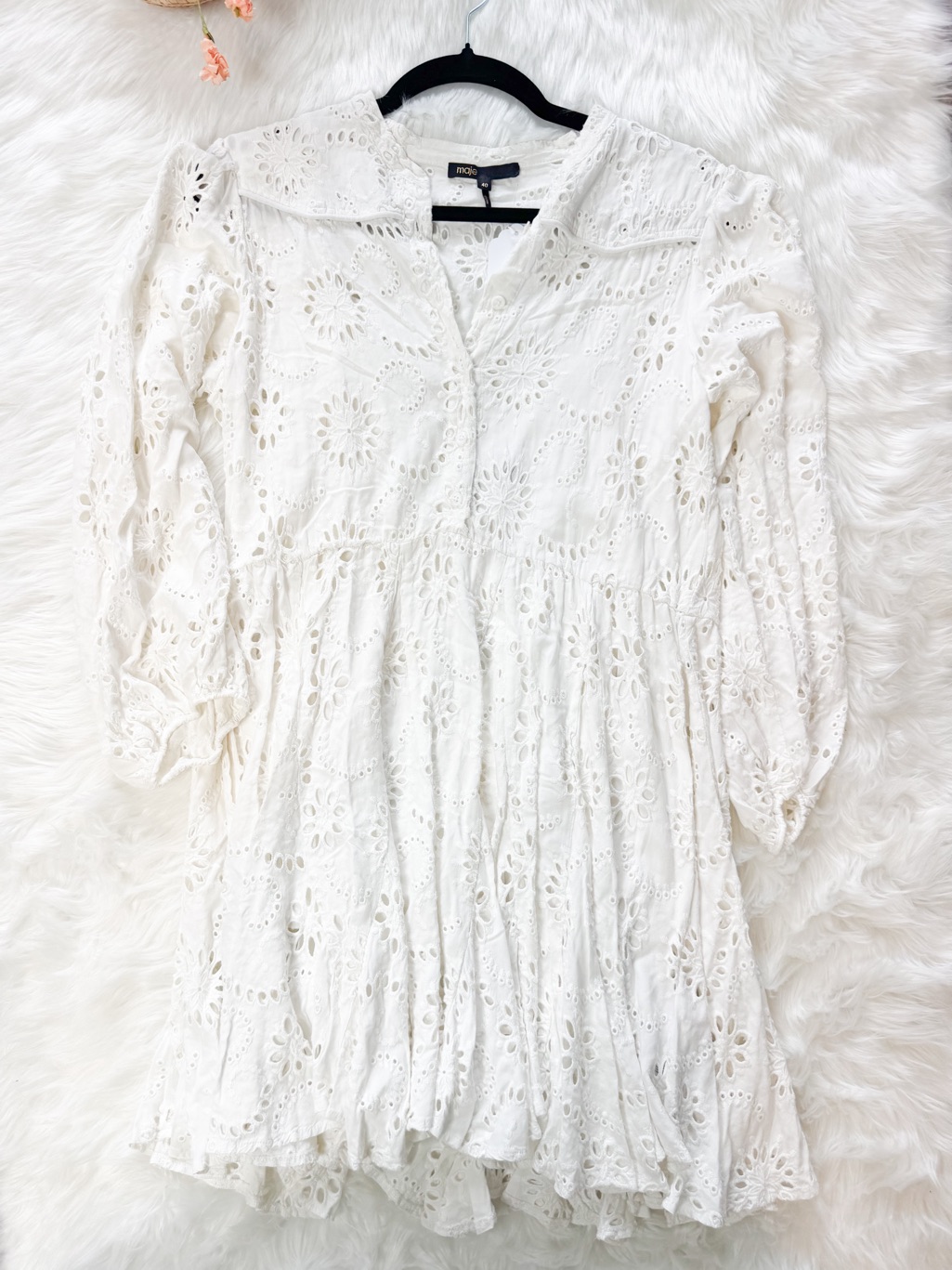 Maje Rapala Eyelet Mini Dress 40 8/10